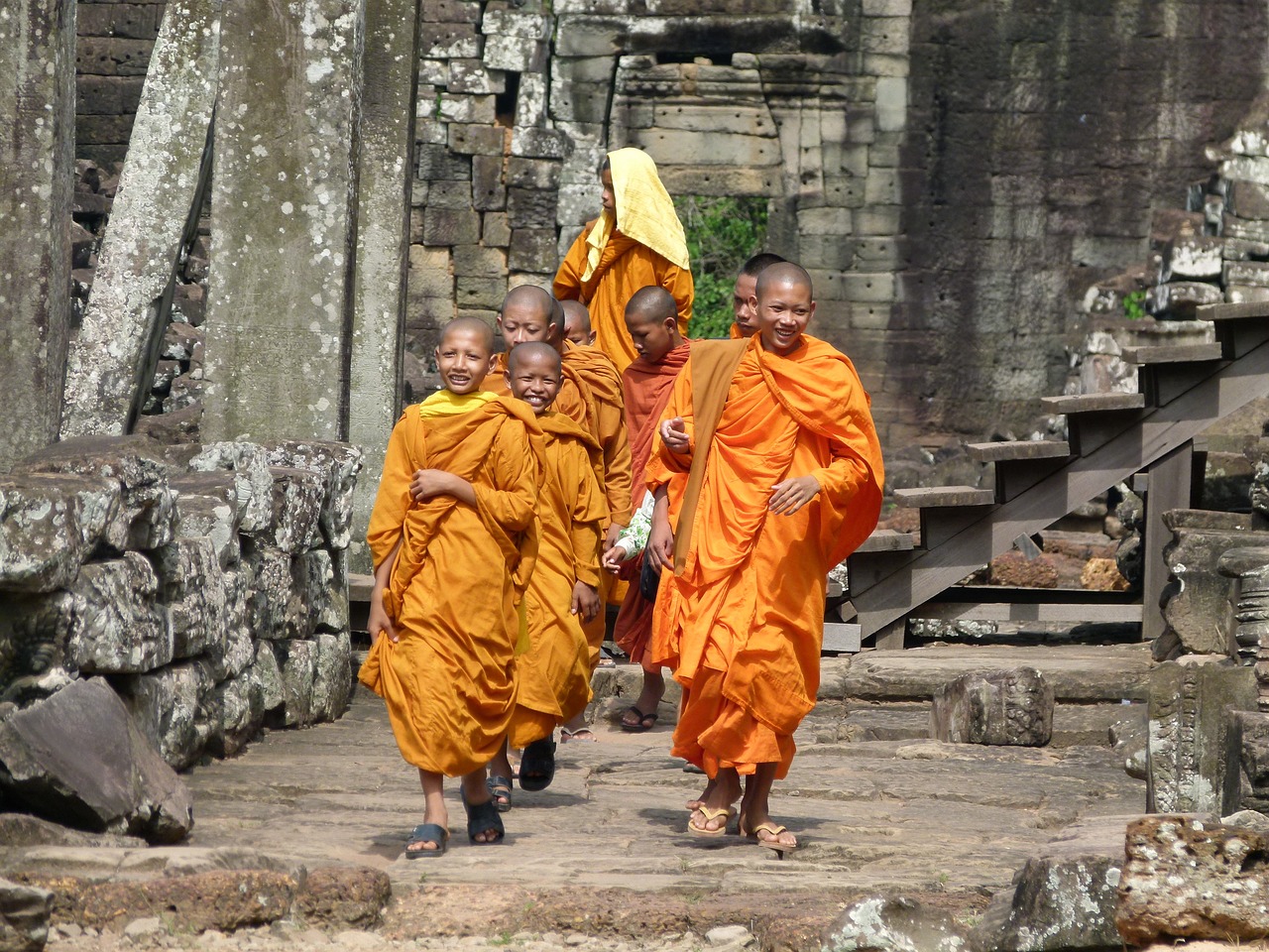 Voyage au Cambodge moines Angkor Wat